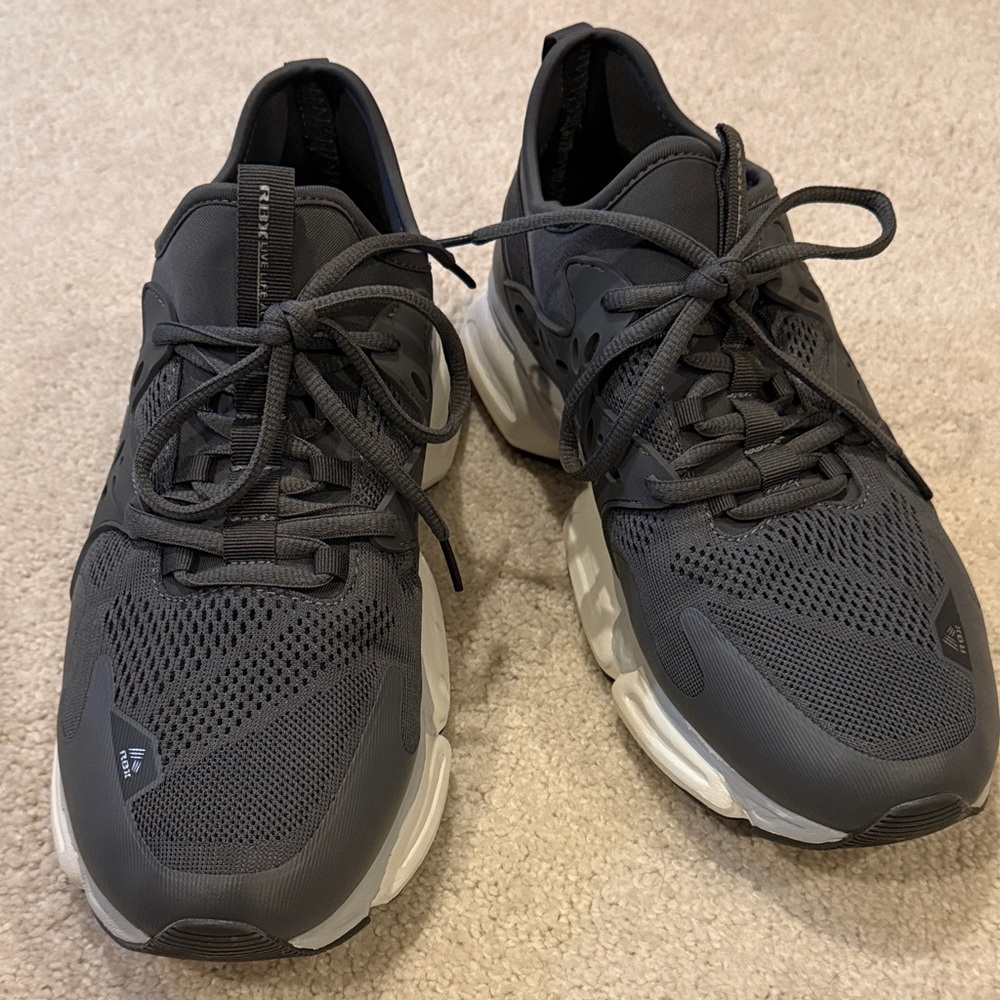 RBX Men's Athletic Sneakers in Charcoal and White